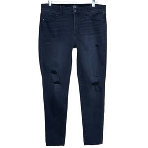 LuLaRoe Simply Comfortable Distressed Jeans Black Size 32 Skinny Fit High Rise